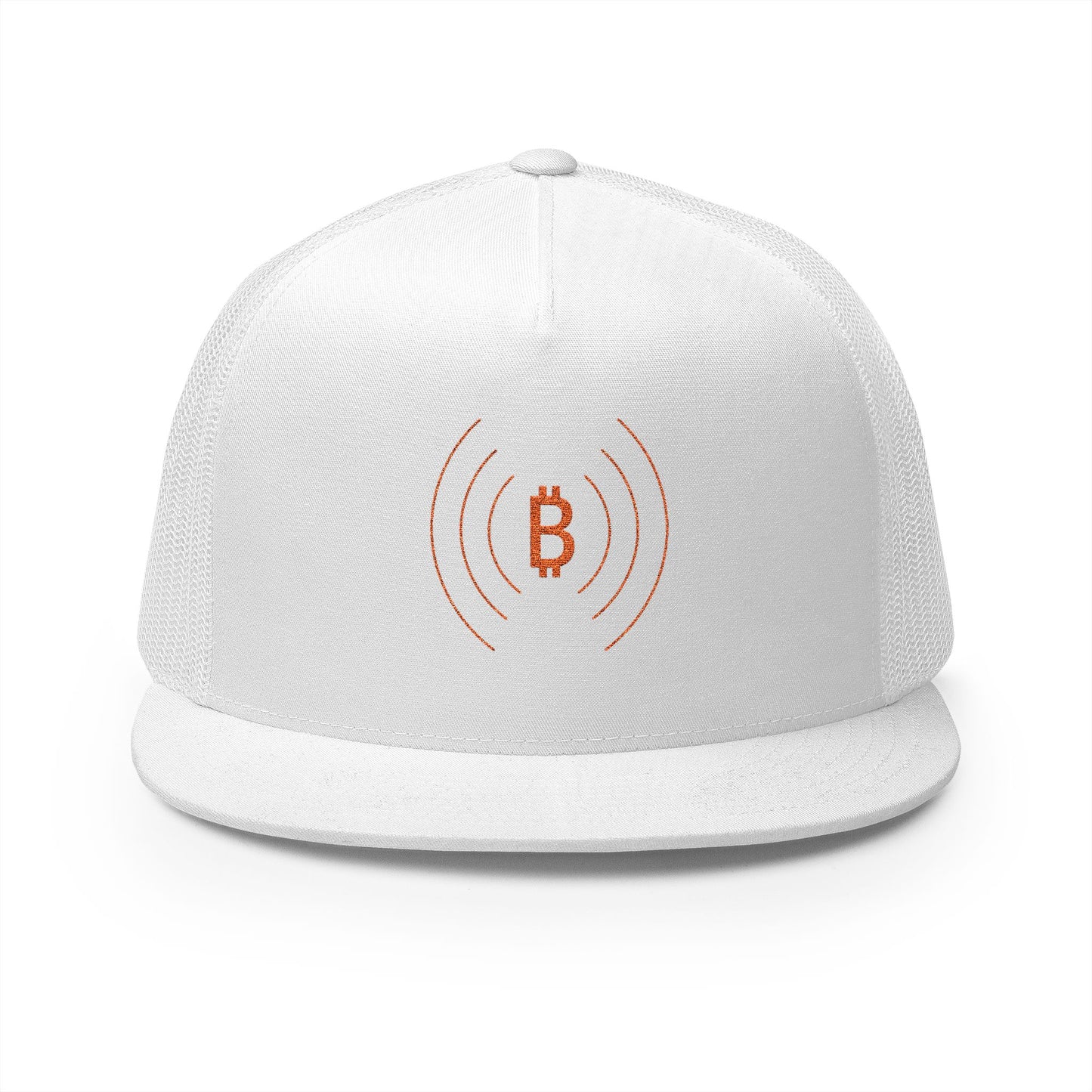 The Bitcoin Broadcast Flat Brim Trucker Hat