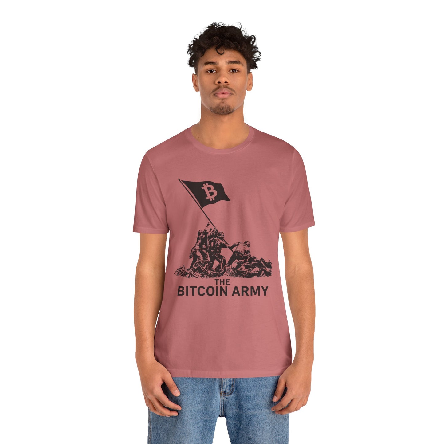 The Bitcoin Army Raising Flag Unisex T-Shirt