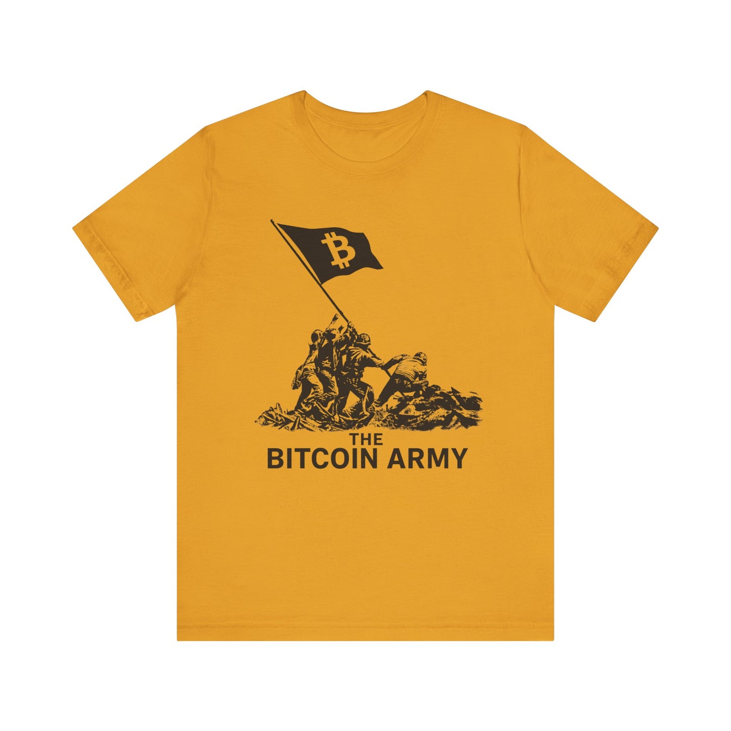 The Bitcoin Army Raising Flag Unisex T-Shirt