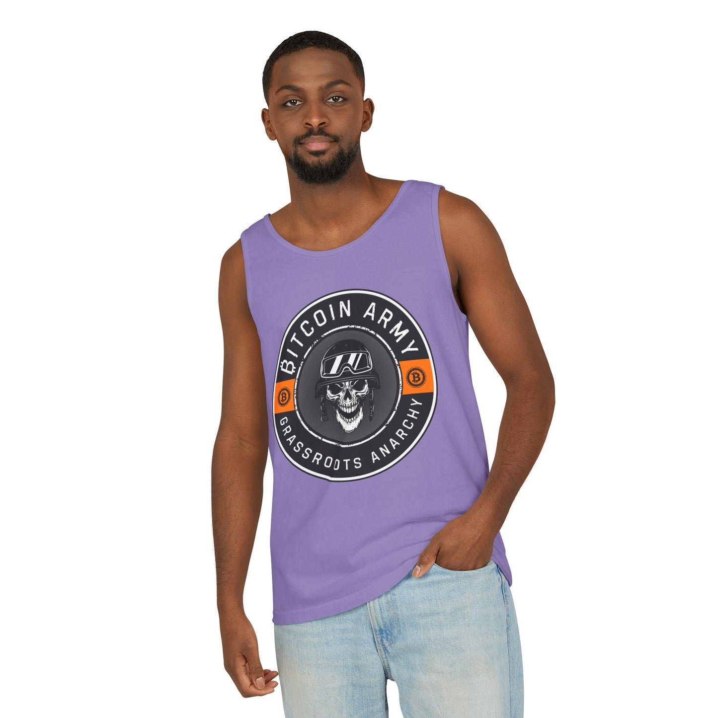 Bitcoin Army Grassroots Anarchy Tank Top