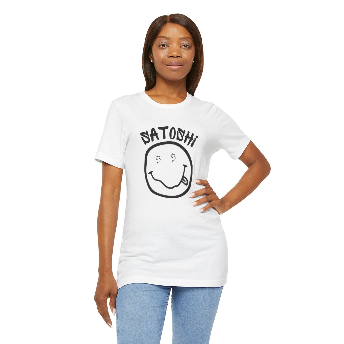 Bitcoin Eyed Satoshi Smiley T-Shirt