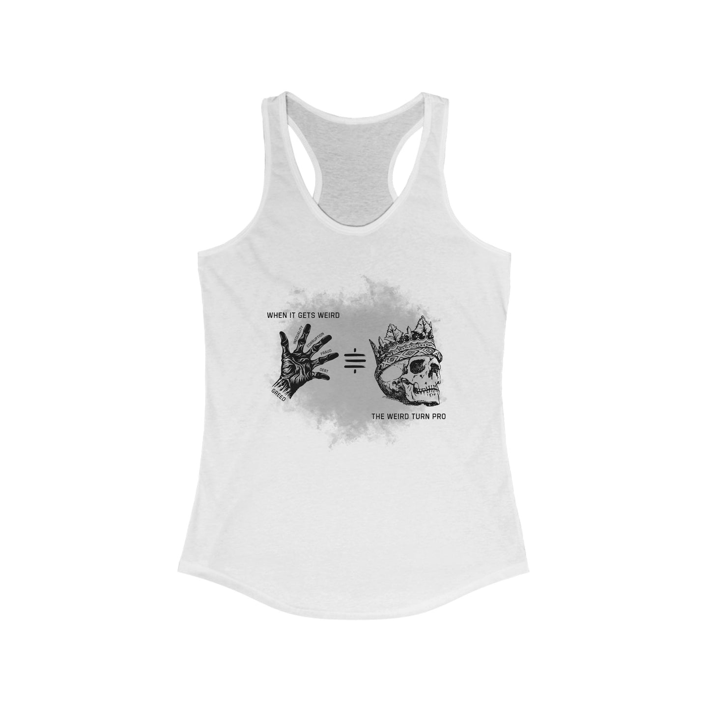 When It Gets Weird The Weird Turn Pro Women's Racerback Tank