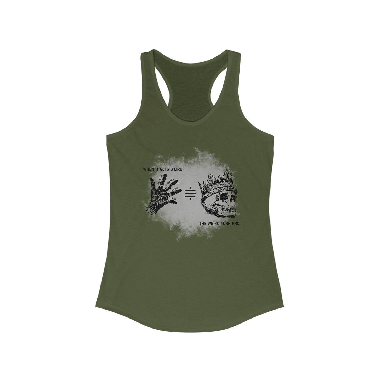 When It Gets Weird The Weird Turn Pro Women's Racerback Tank