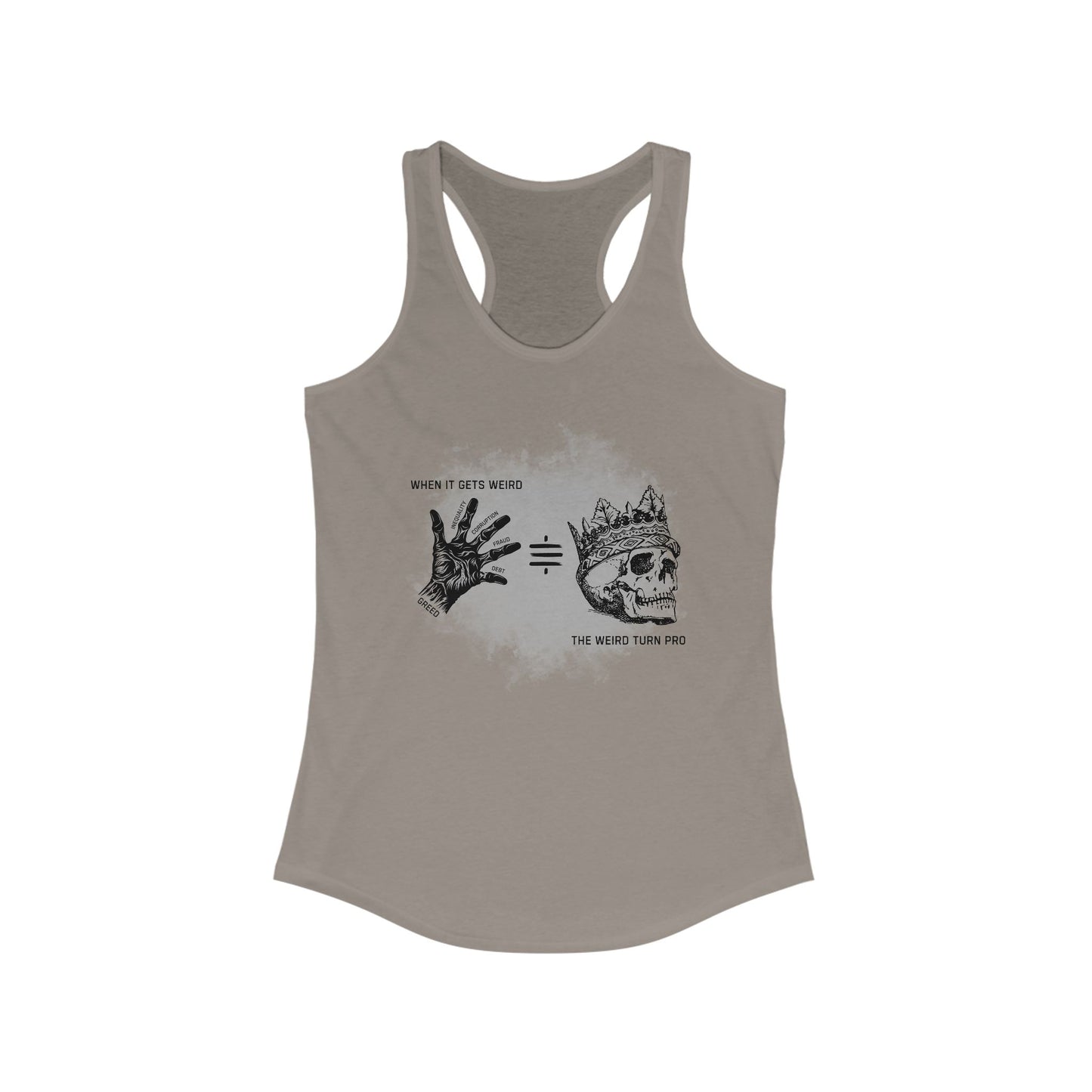 When It Gets Weird The Weird Turn Pro Women's Racerback Tank
