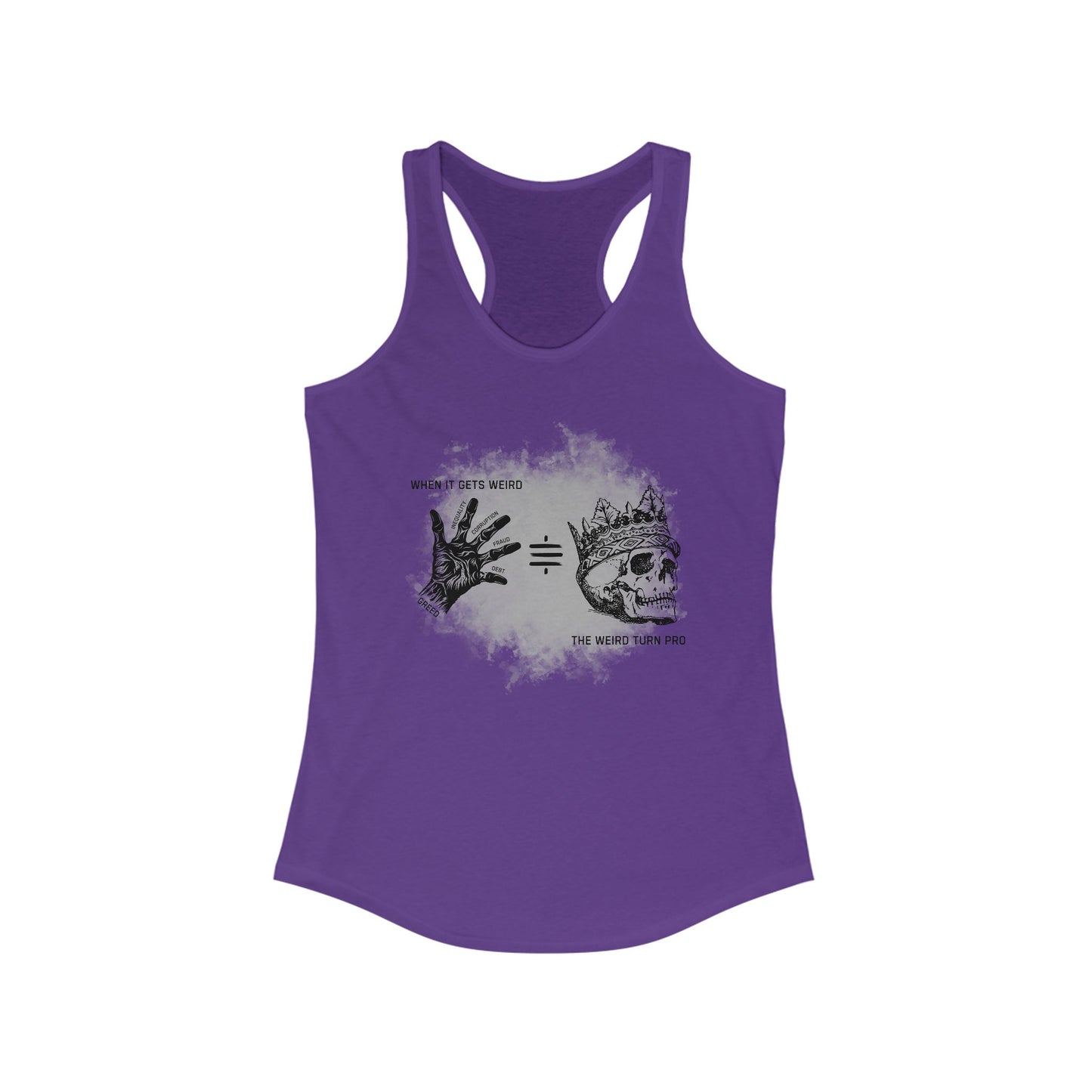 When It Gets Weird The Weird Turn Pro Women's Racerback Tank