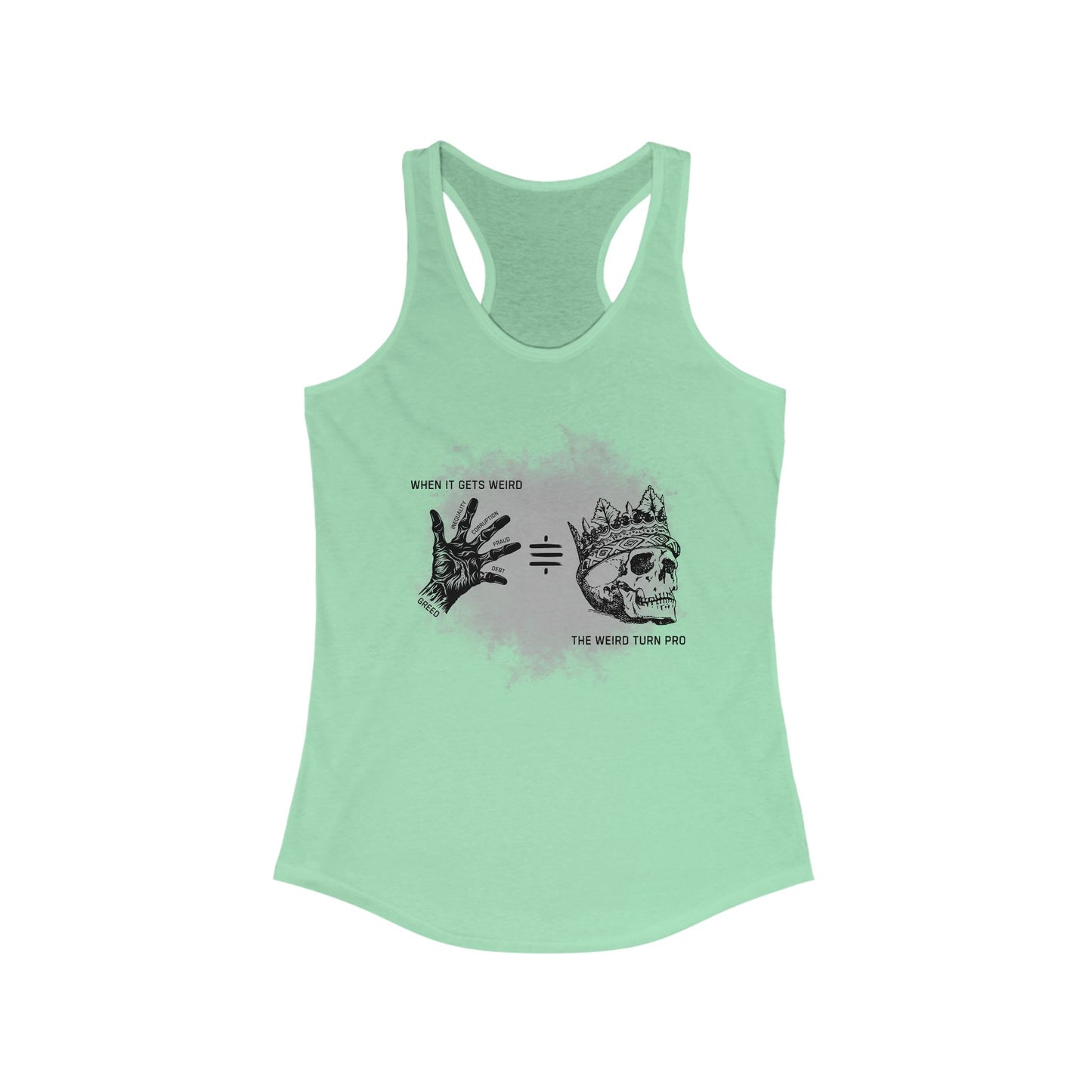 When It Gets Weird The Weird Turn Pro Women's Racerback Tank