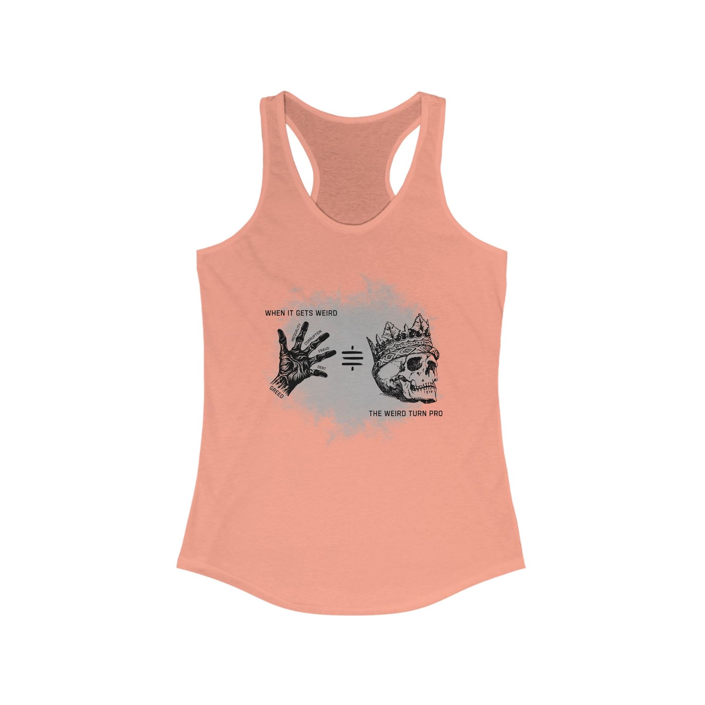 When It Gets Weird The Weird Turn Pro Women's Racerback Tank