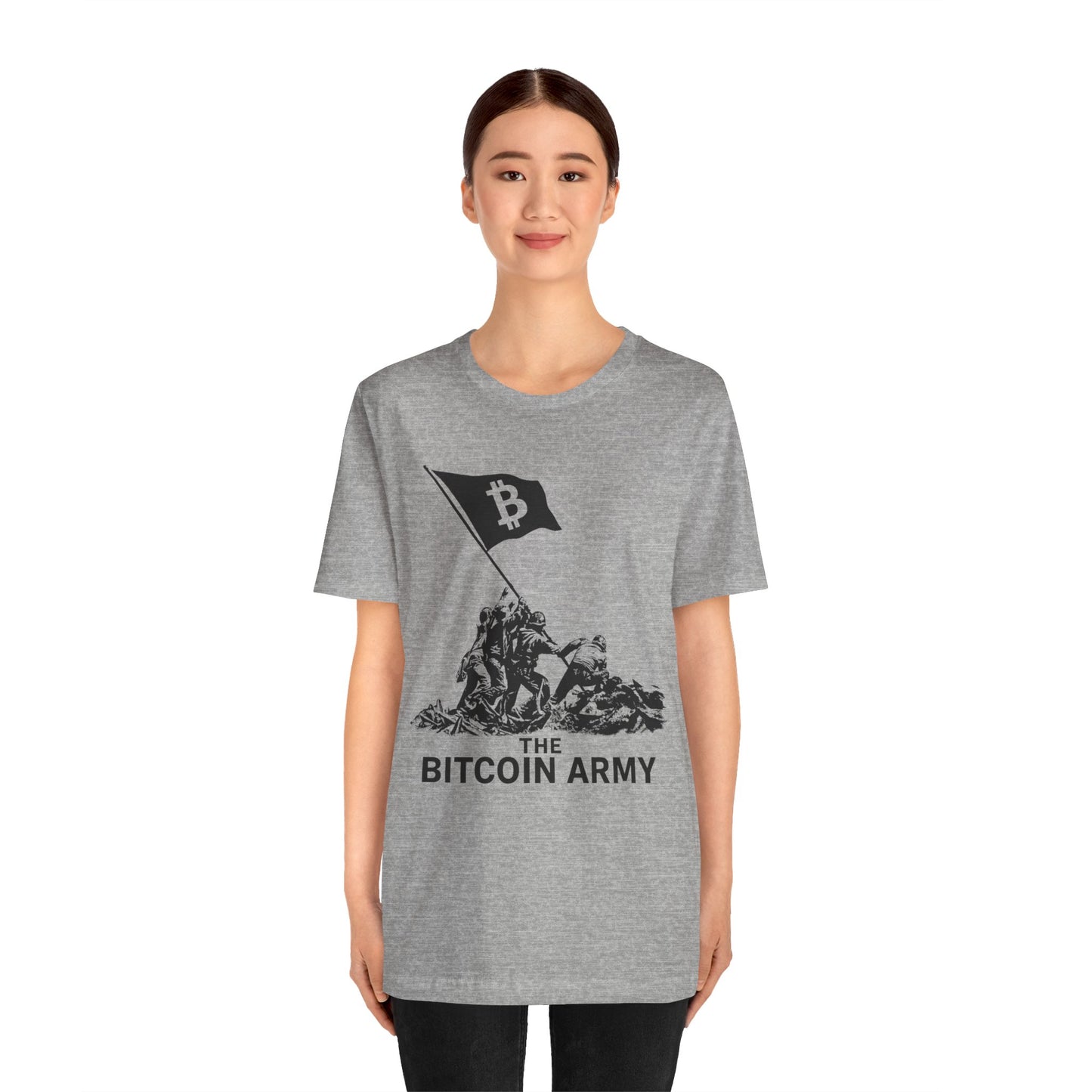 The Bitcoin Army Raising Flag Unisex T-Shirt