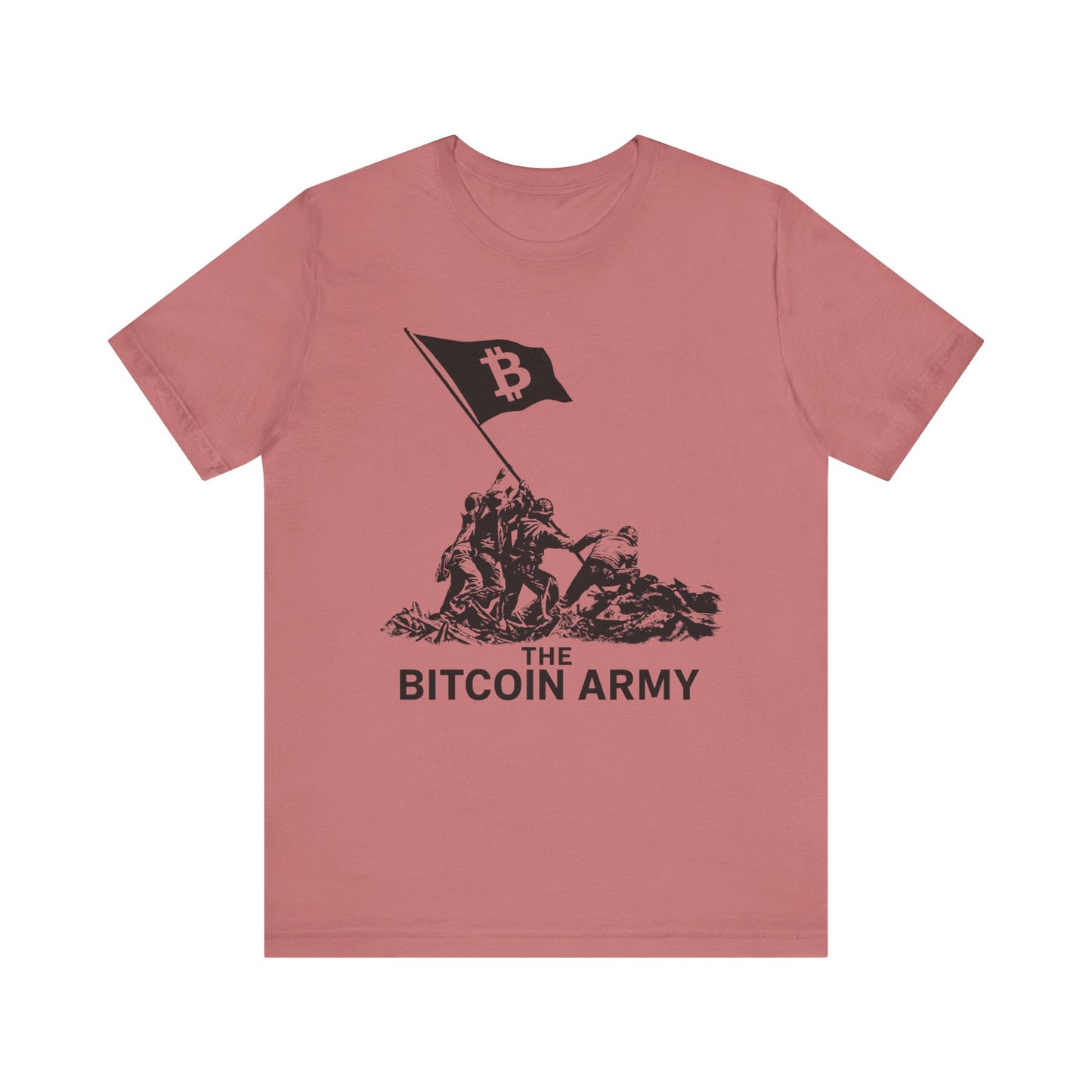 The Bitcoin Army Raising Flag Unisex T-Shirt