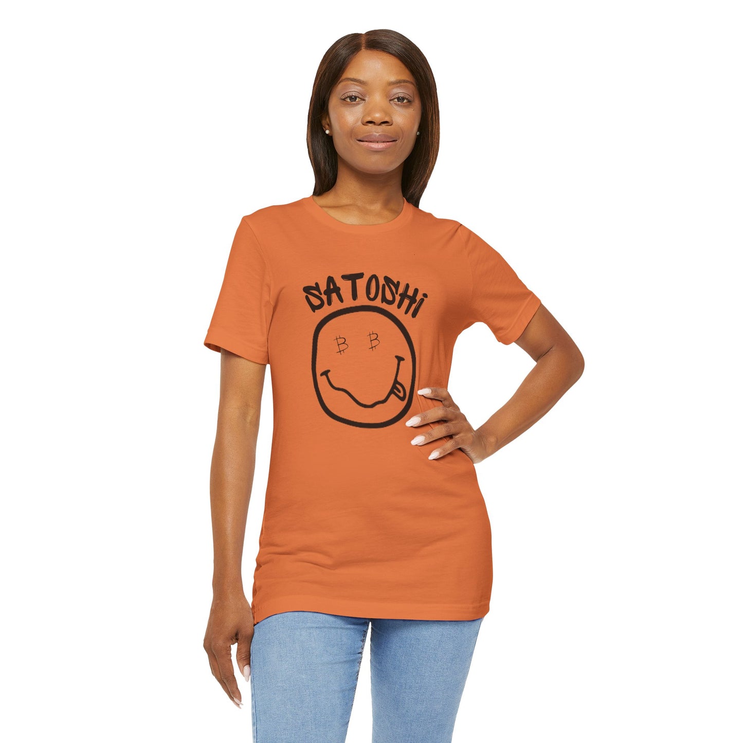 Bitcoin Eyed Satoshi Smiley T-Shirt