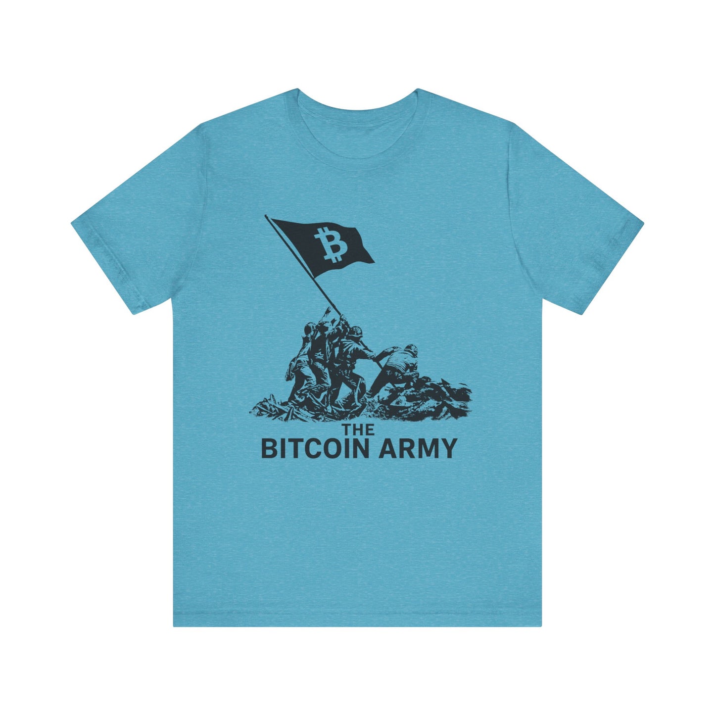 The Bitcoin Army Raising Flag Unisex T-Shirt