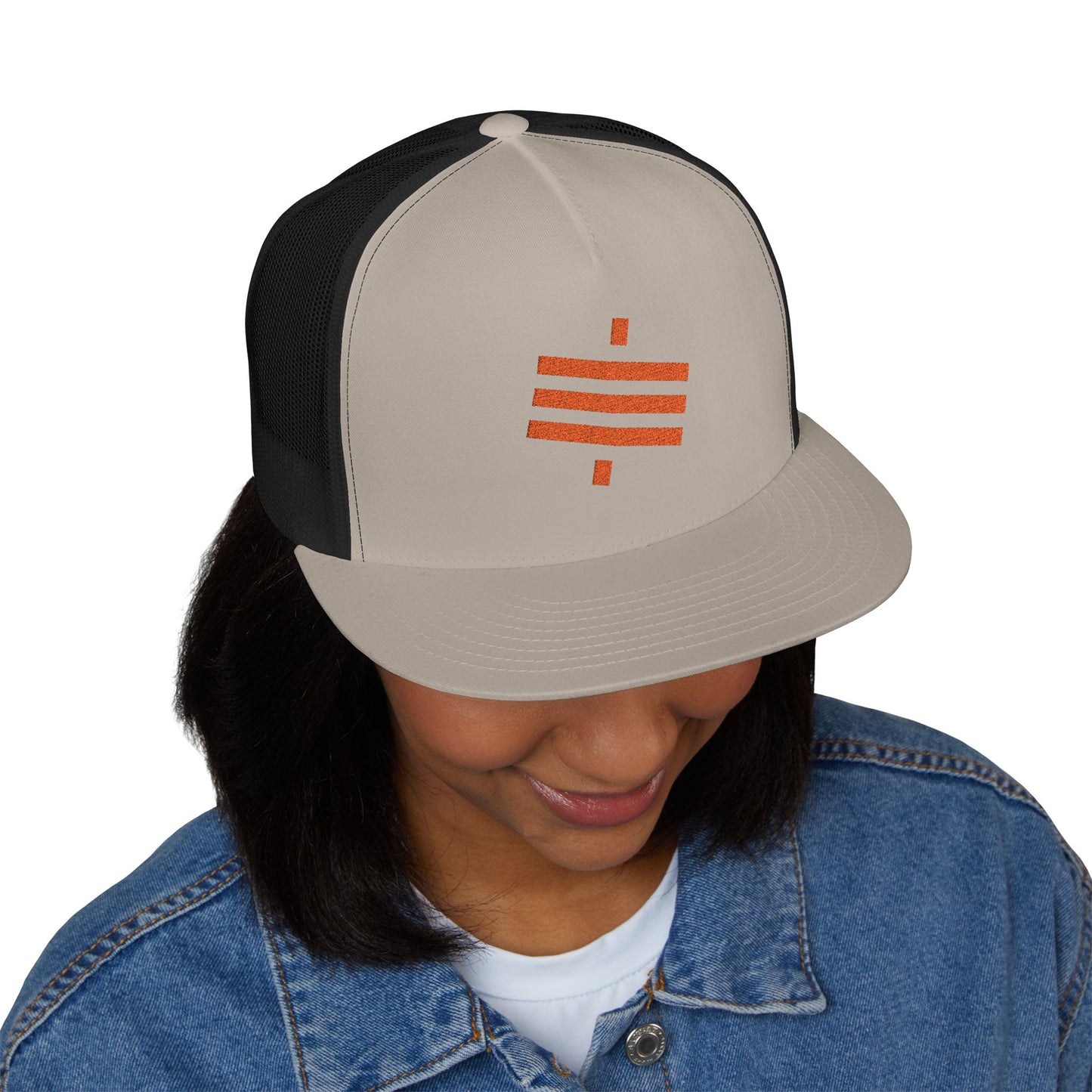SATS Symbol Unisex Flat Brim Trucker Hat
