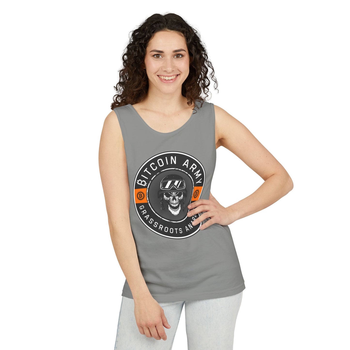 Bitcoin Army Grassroots Anarchy Tank Top