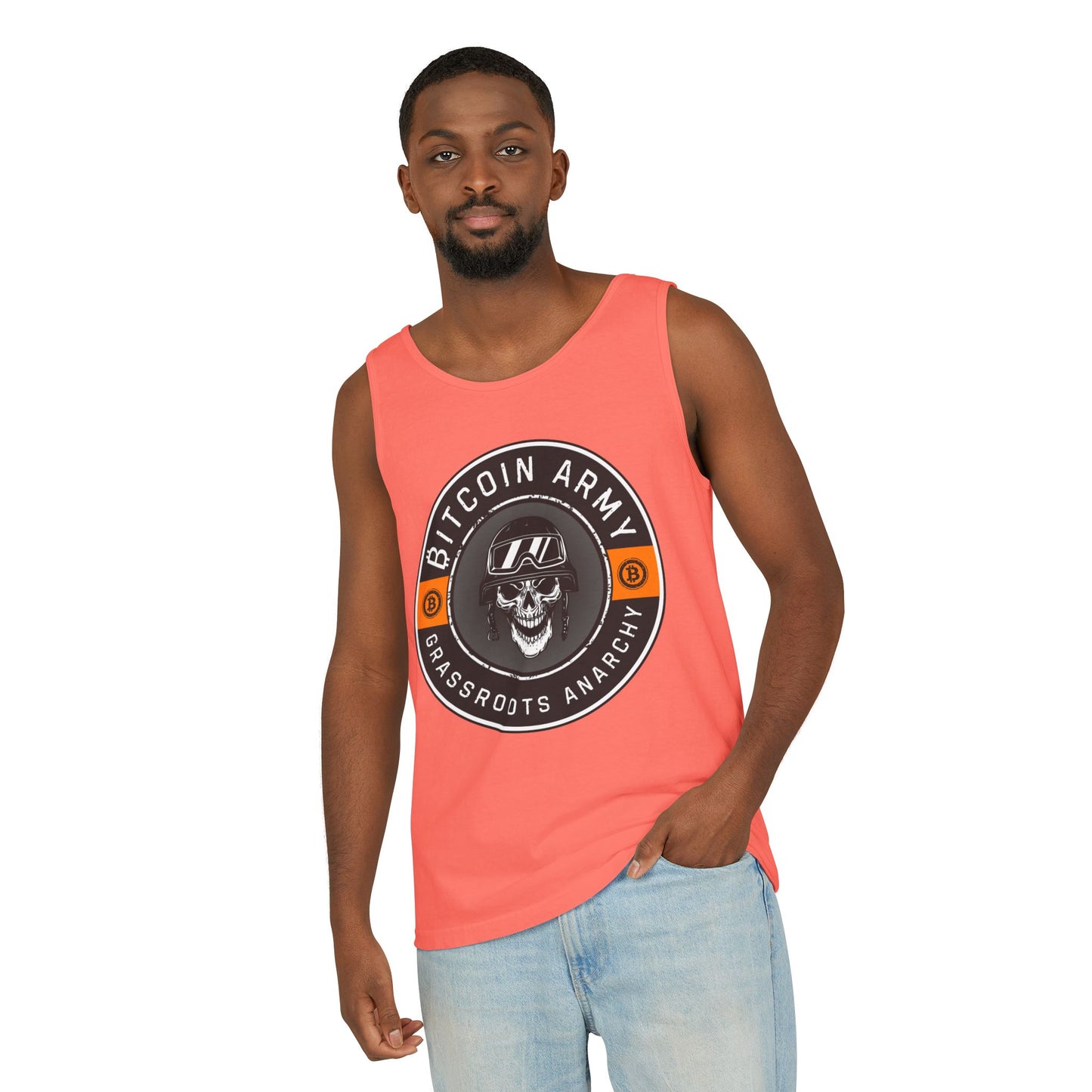 Bitcoin Army Grassroots Anarchy Tank Top