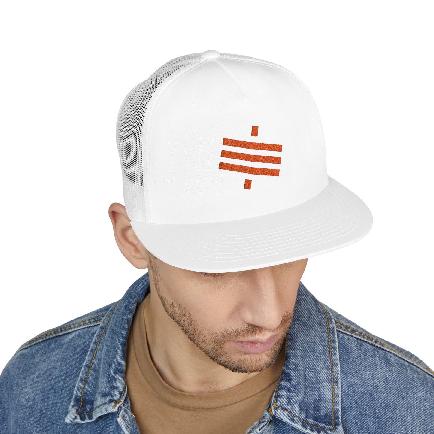 SATS Symbol Unisex Flat Brim Trucker Hat