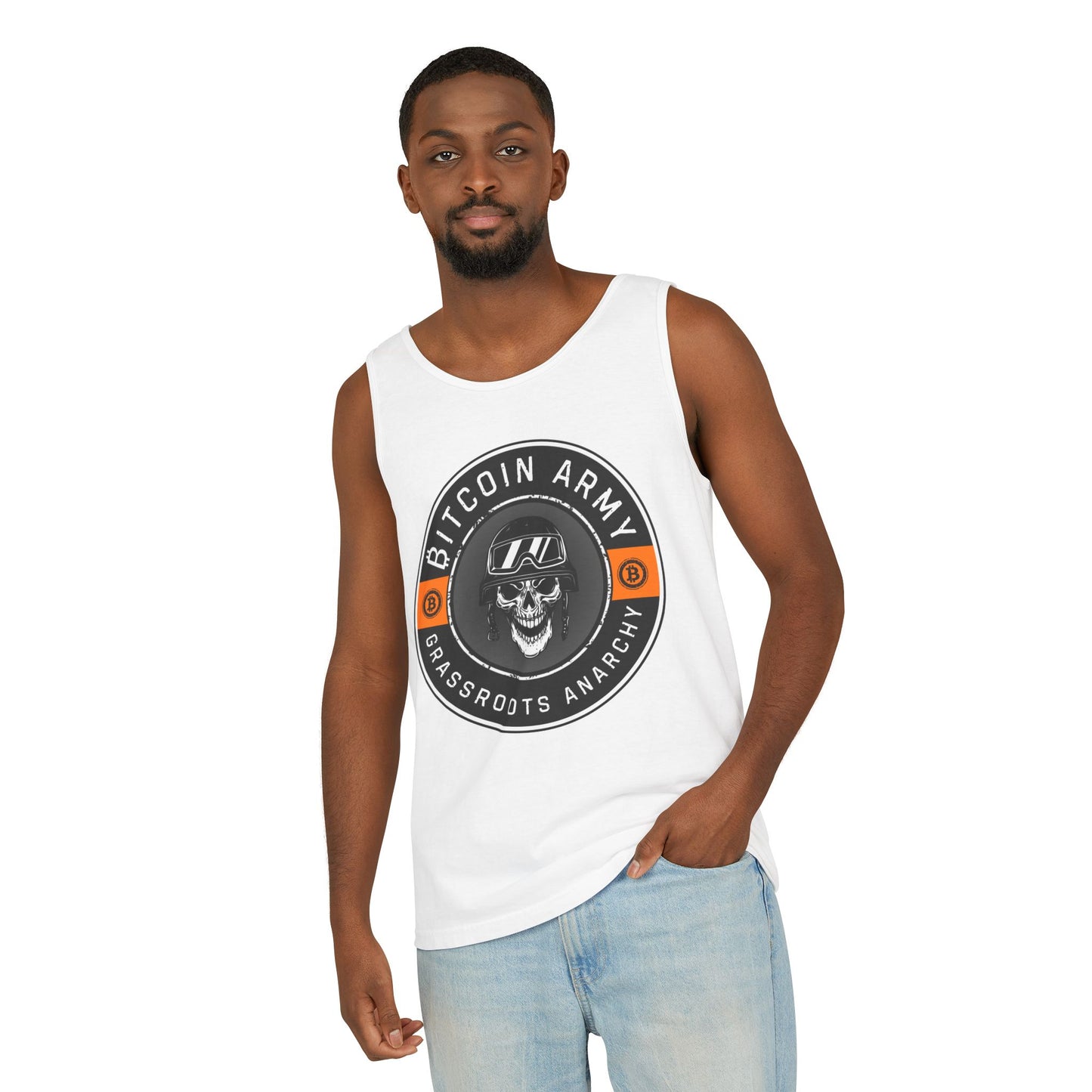 Bitcoin Army Grassroots Anarchy Tank Top