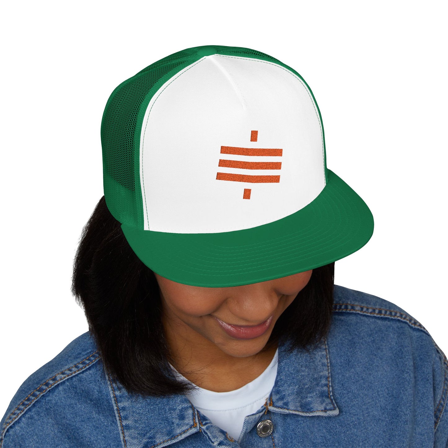 SATS Symbol Unisex Flat Brim Trucker Hat