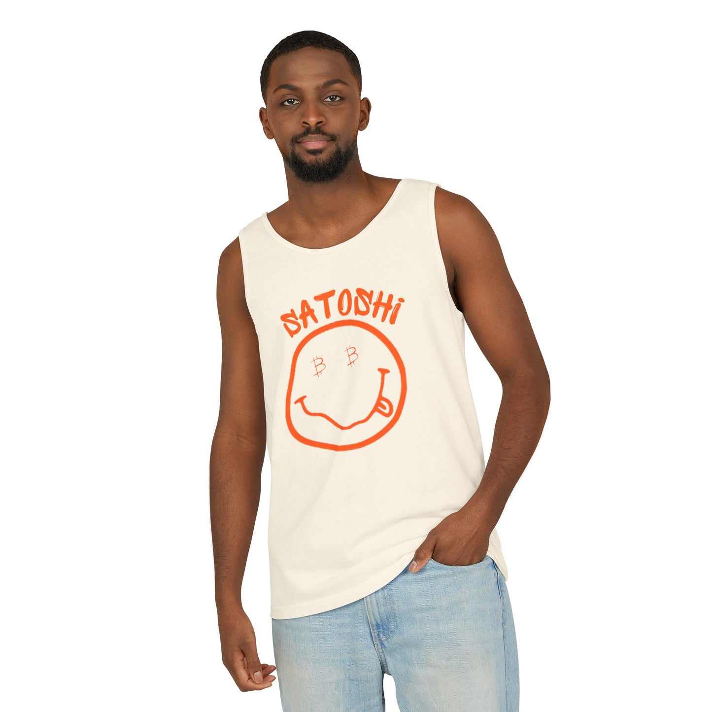 Bitcoin Eyed Satoshi Smiley Tank Top