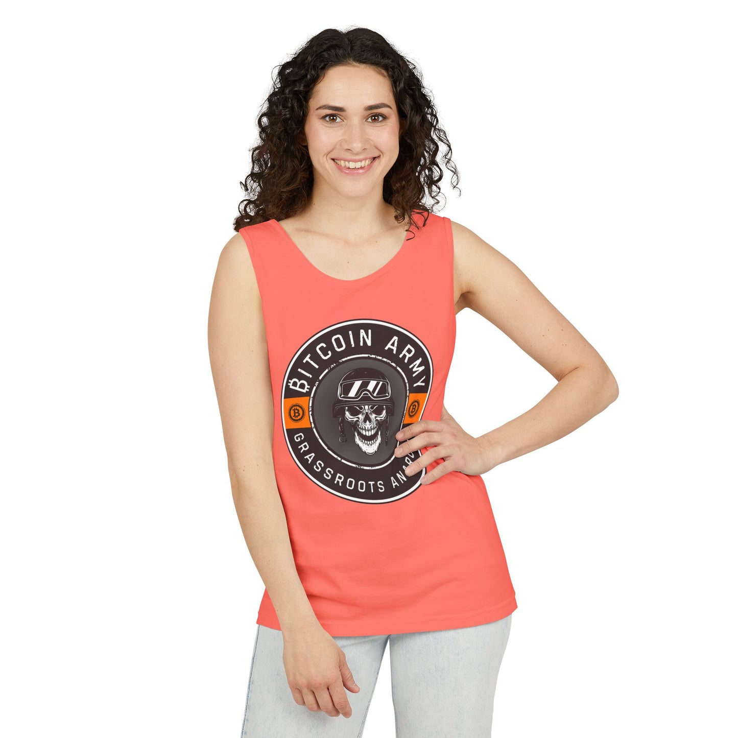 Bitcoin Army Grassroots Anarchy Tank Top