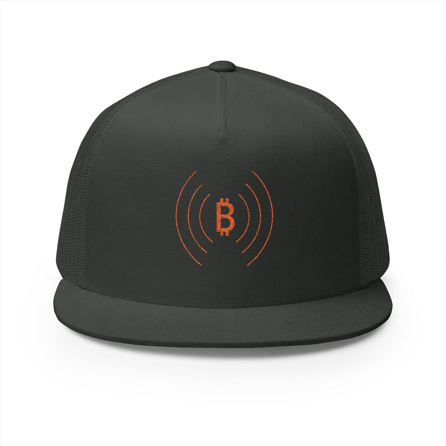 The Bitcoin Broadcast Flat Brim Trucker Hat