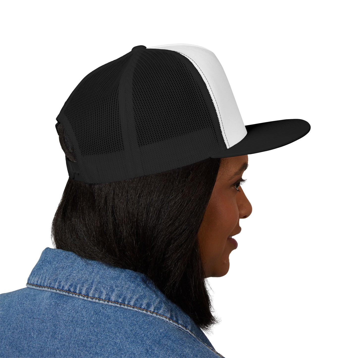 SATS Symbol Unisex Flat Brim Trucker Hat