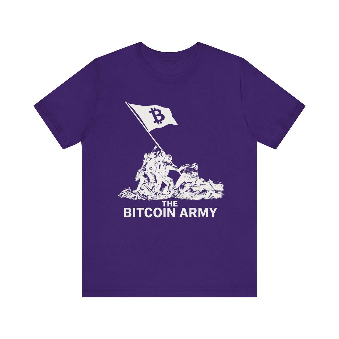 The Bitcoin Army Raising Flag Unisex T-Shirt