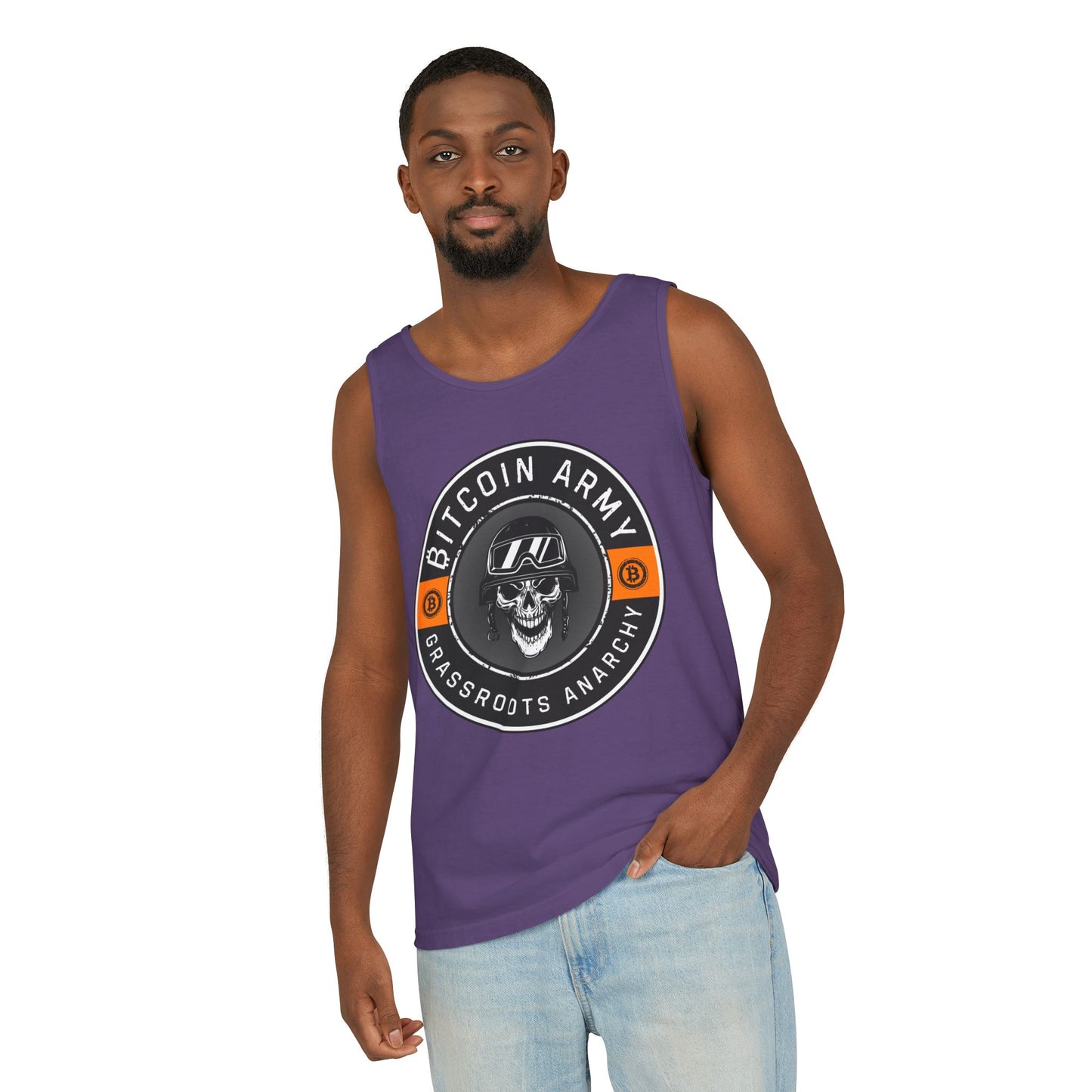 Bitcoin Army Grassroots Anarchy Tank Top