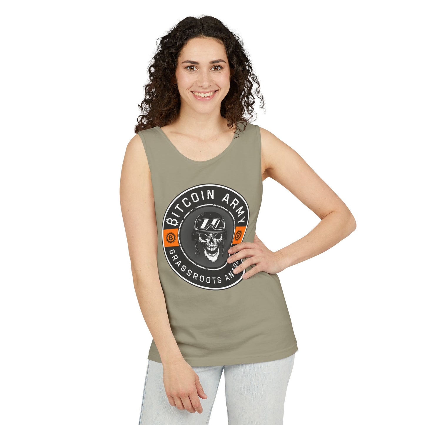 Bitcoin Army Grassroots Anarchy Tank Top