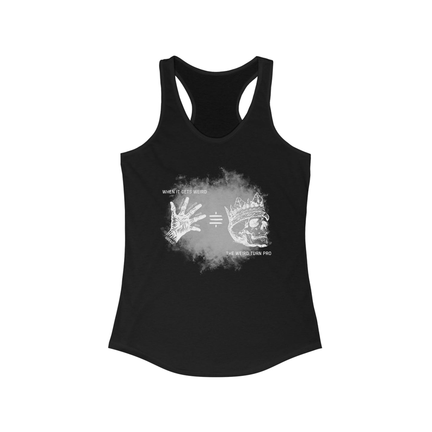 When It Gets Weird The Weird Turn Pro Women's Racerback Tank