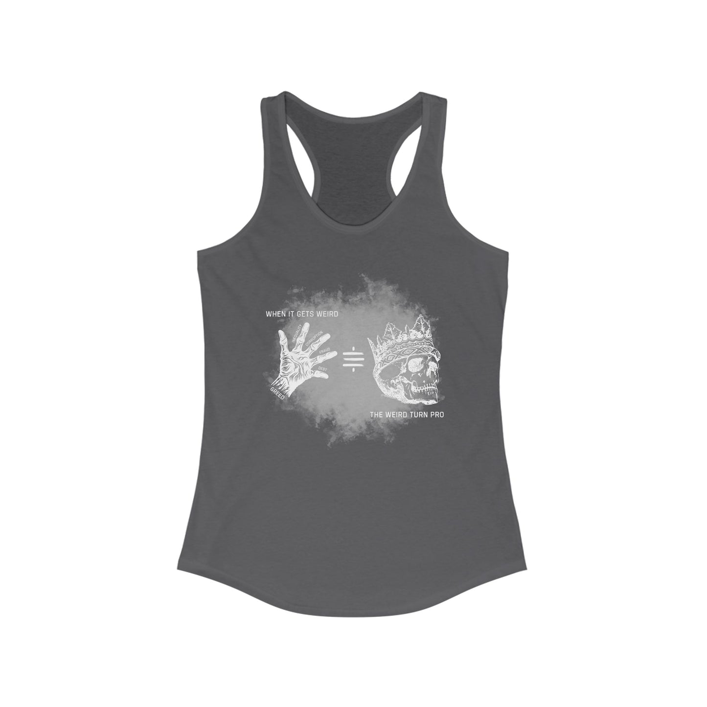 When It Gets Weird The Weird Turn Pro Women's Racerback Tank