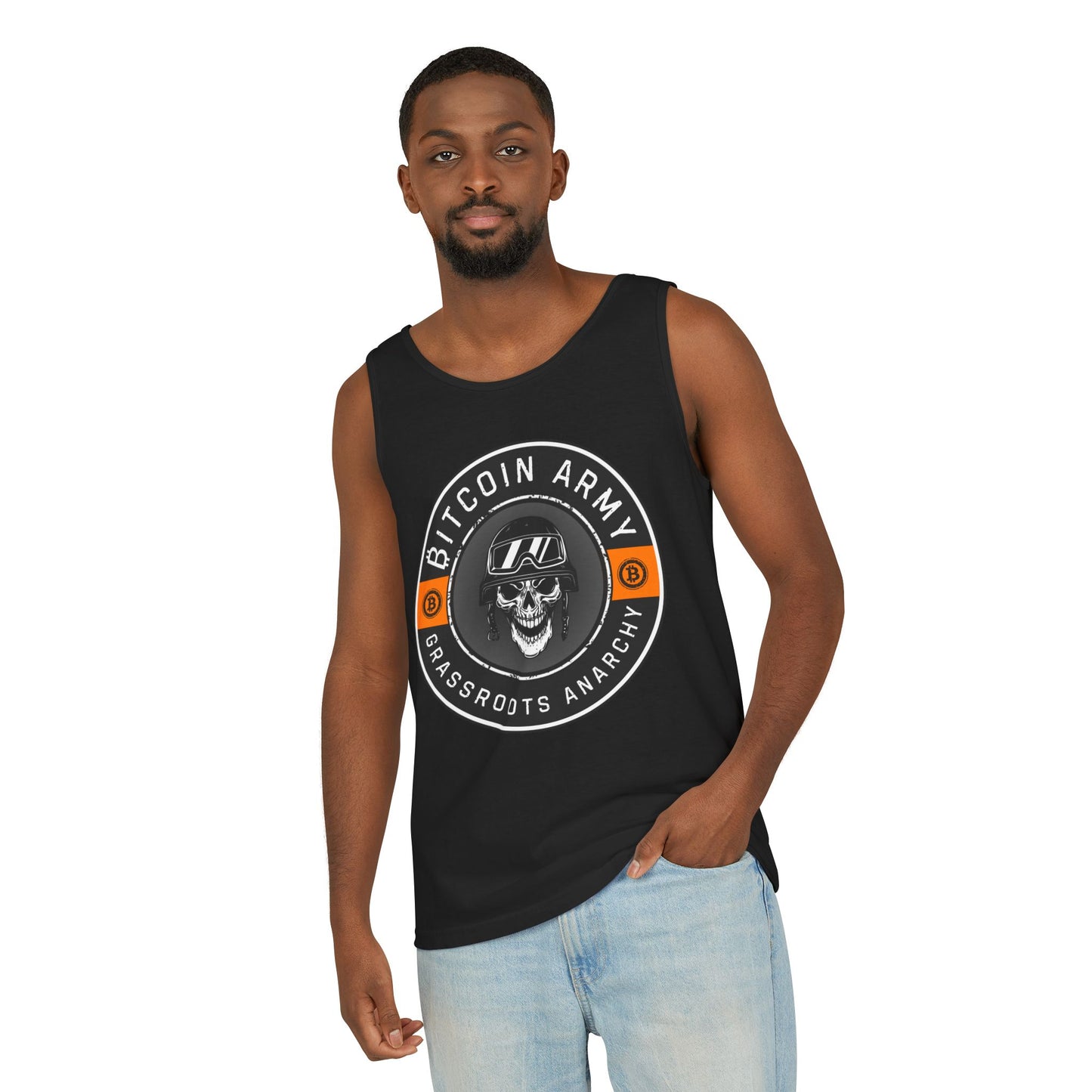 Bitcoin Army Grassroots Anarchy Tank Top