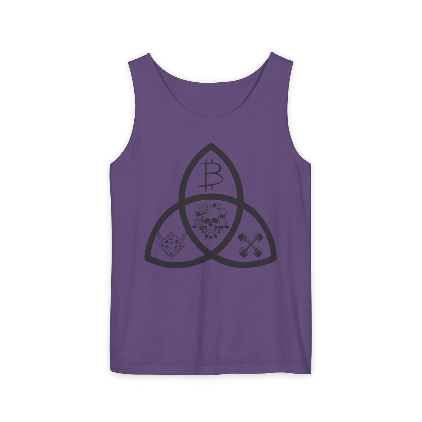 Beef Barbells & Bitcoin Trifecta Trendy Unisex Tank Top