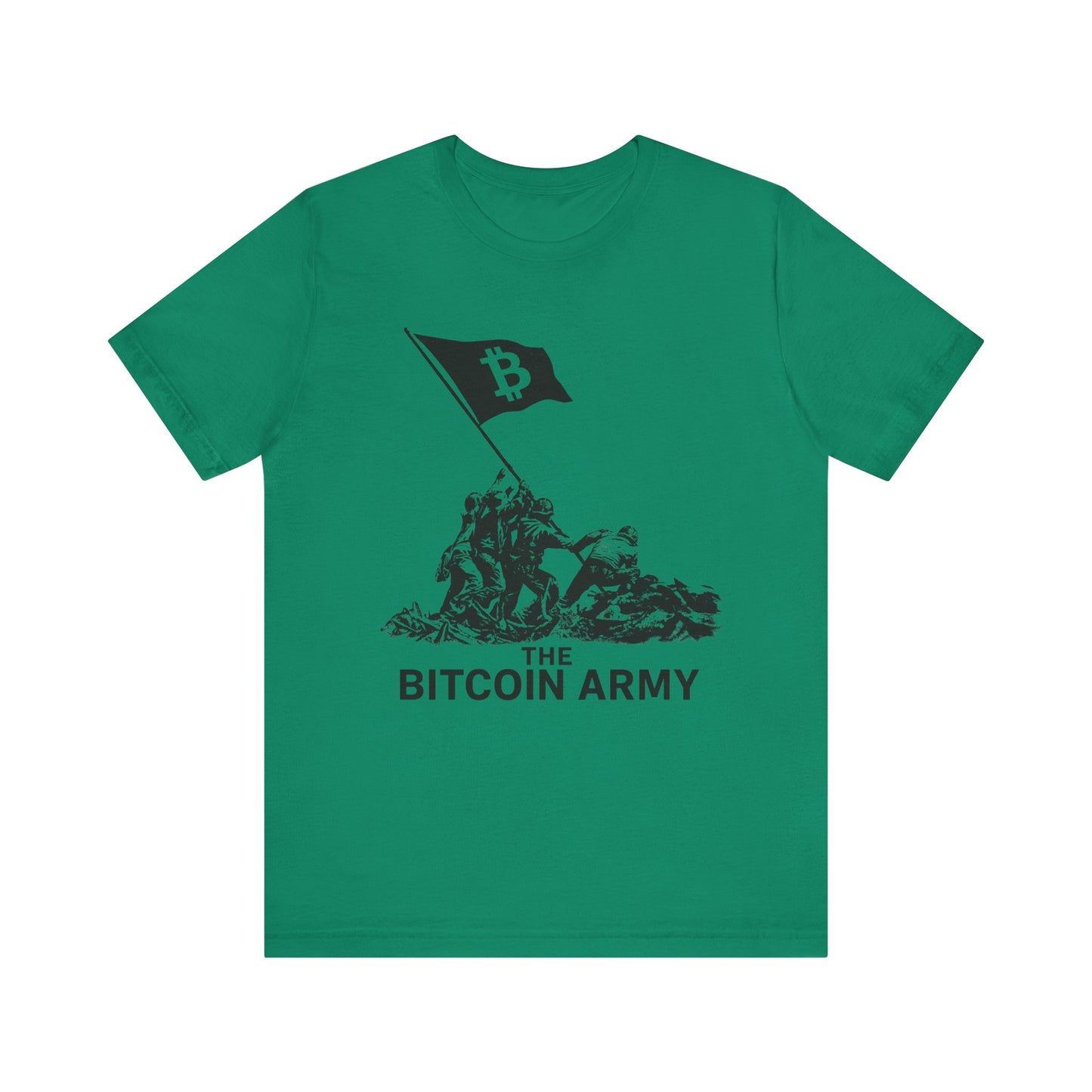 The Bitcoin Army Raising Flag Unisex T-Shirt