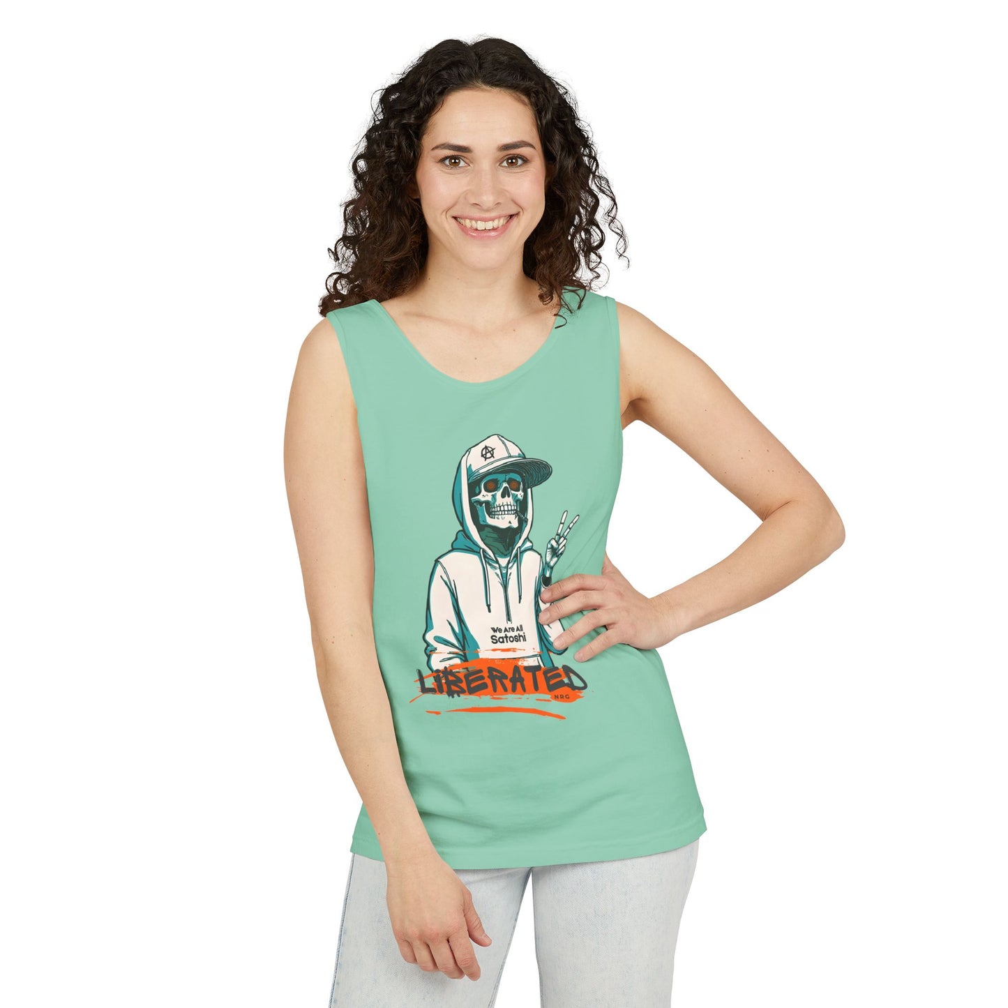 We Are All Satoshi Liberated NRG Skeleton Tank Top
