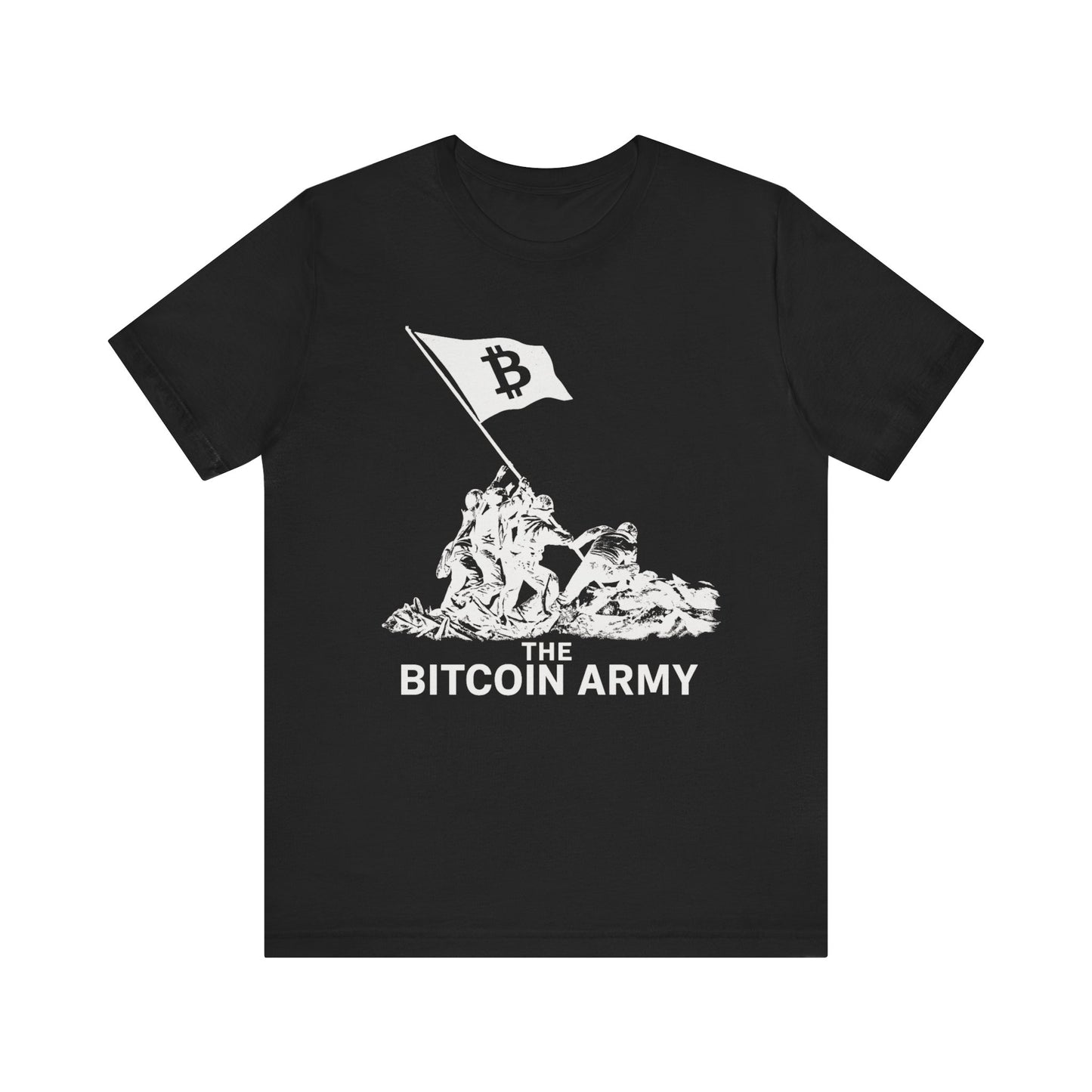 The Bitcoin Army Raising Flag Unisex T-Shirt