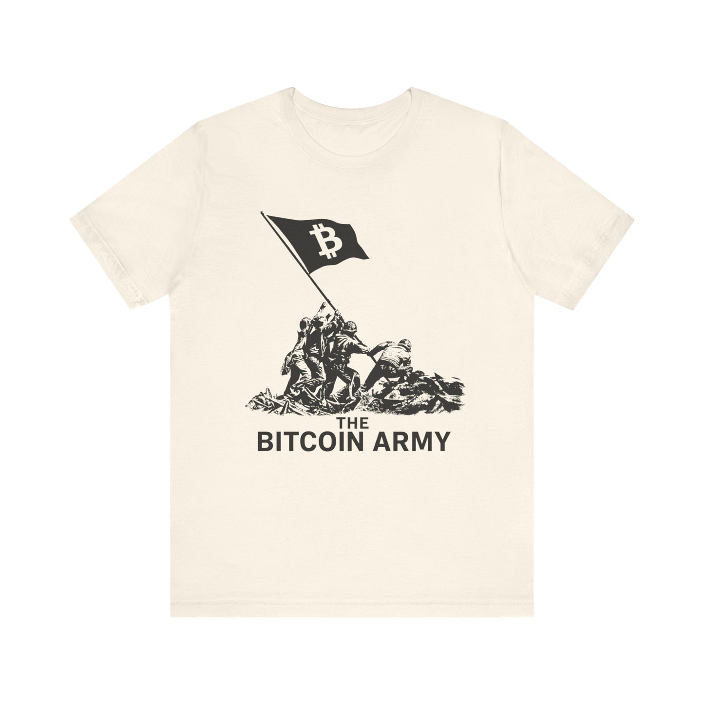 The Bitcoin Army Raising Flag Unisex T-Shirt