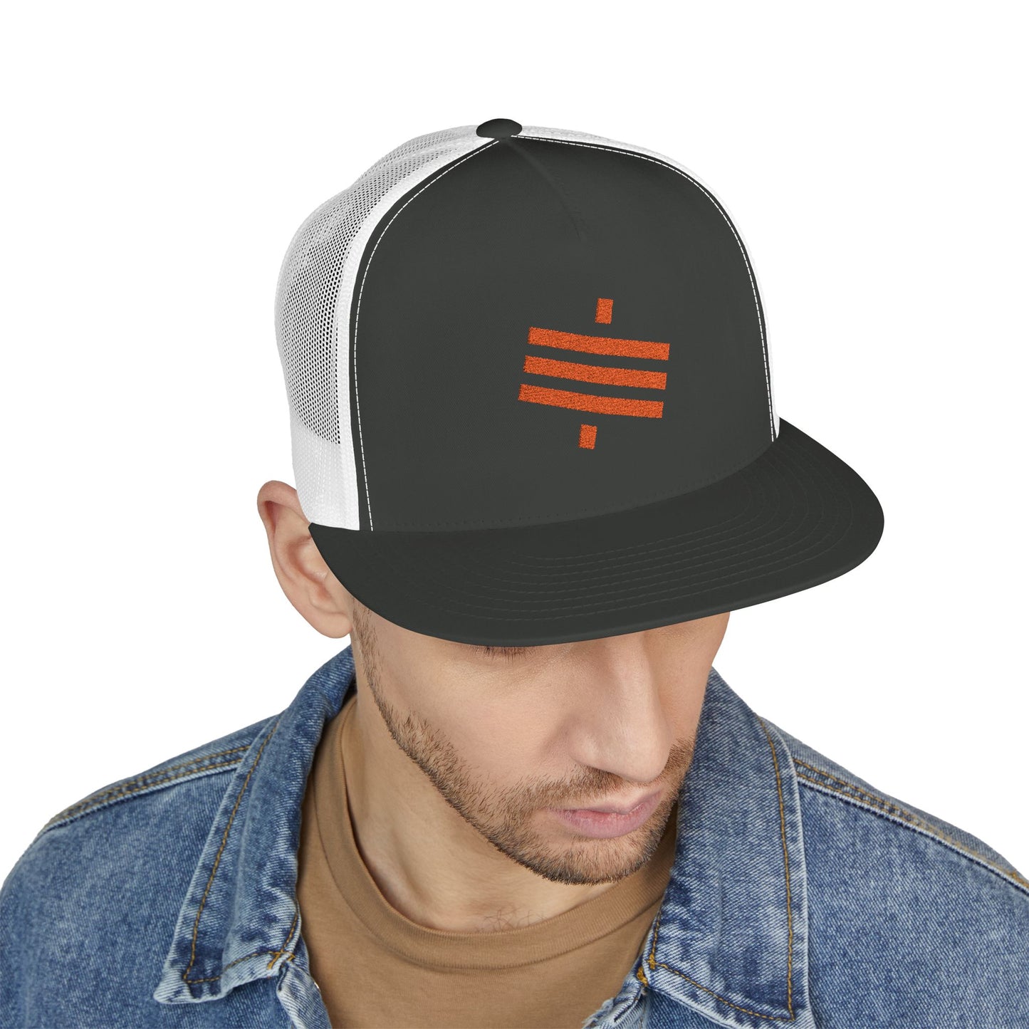 SATS Symbol Unisex Flat Brim Trucker Hat