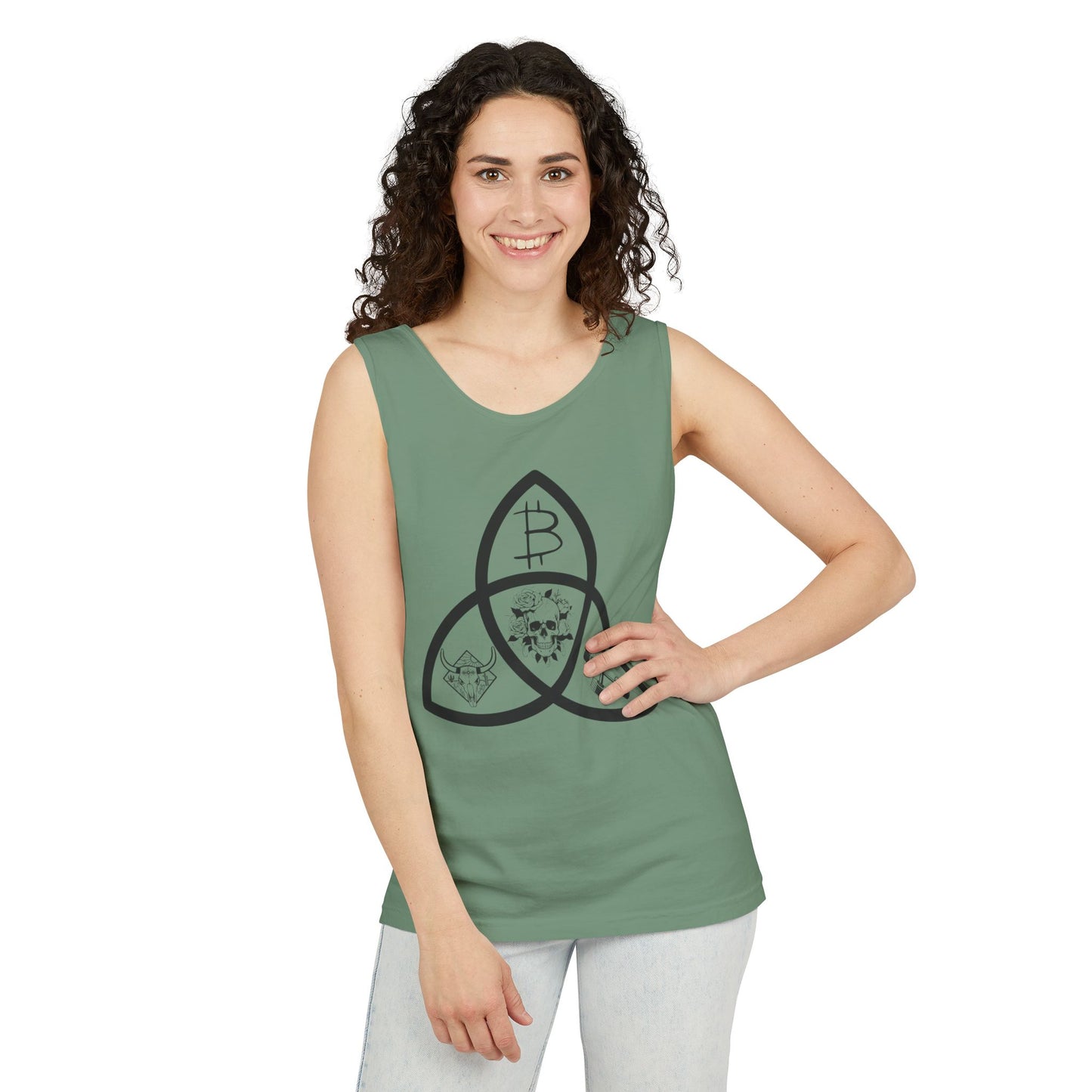 Beef Barbells & Bitcoin Trifecta Trendy Unisex Tank Top