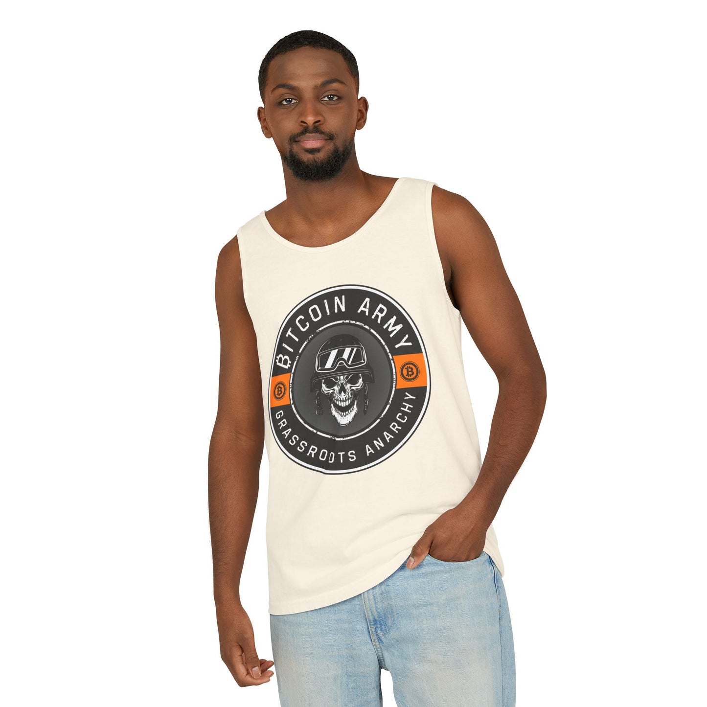 Bitcoin Army Grassroots Anarchy Tank Top