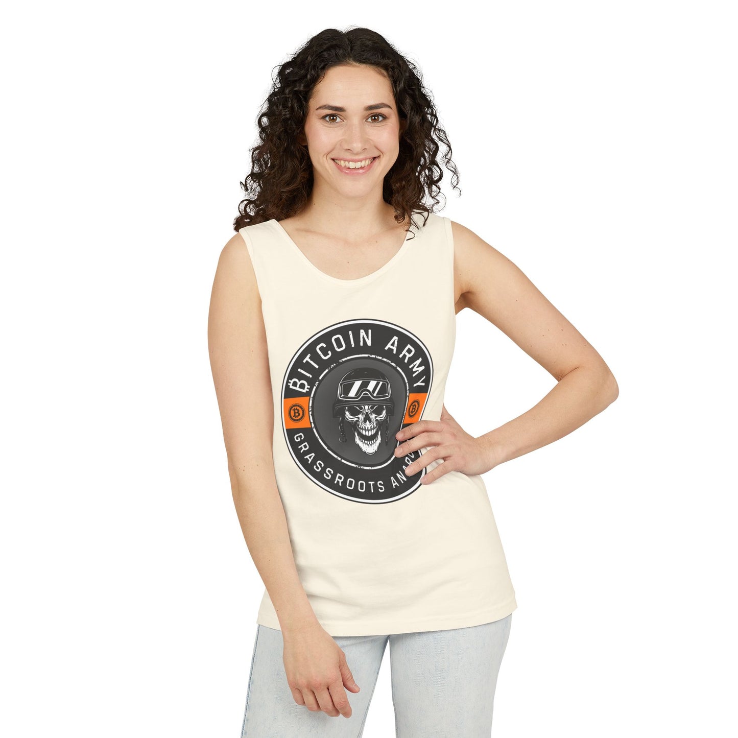 Bitcoin Army Grassroots Anarchy Tank Top
