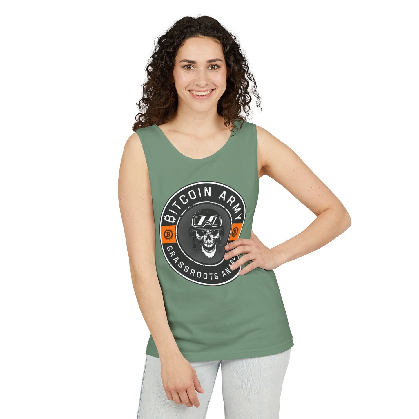 Bitcoin Army Grassroots Anarchy Tank Top