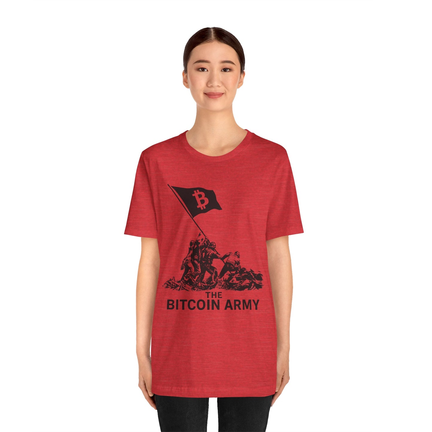 The Bitcoin Army Raising Flag Unisex T-Shirt