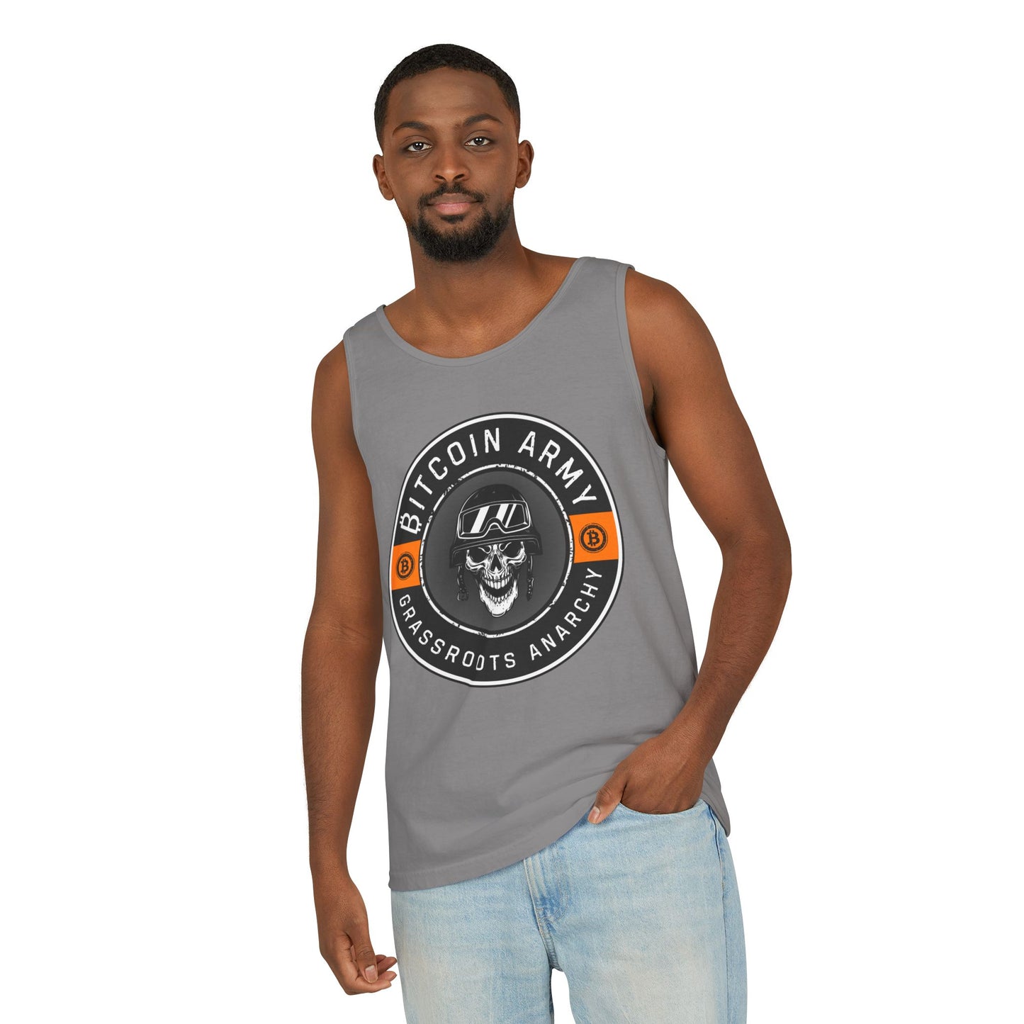 Bitcoin Army Grassroots Anarchy Tank Top