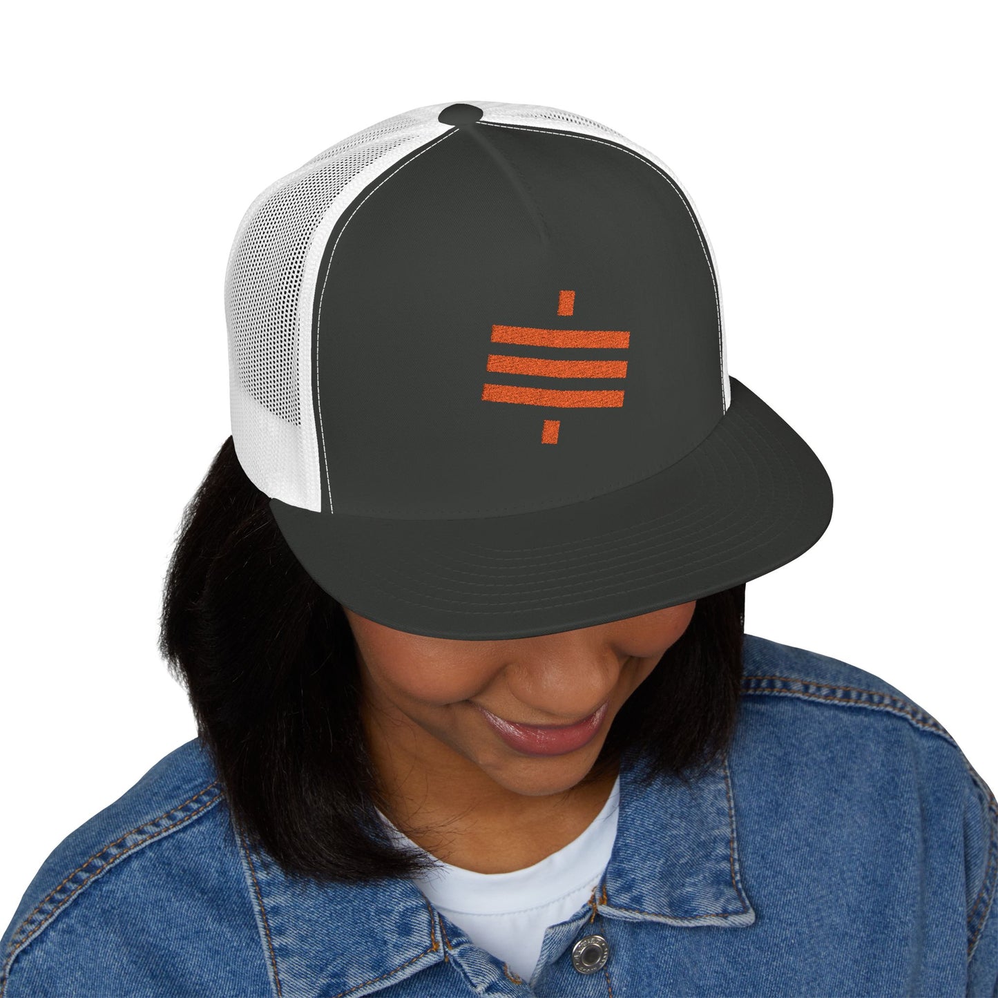 SATS Symbol Unisex Flat Brim Trucker Hat