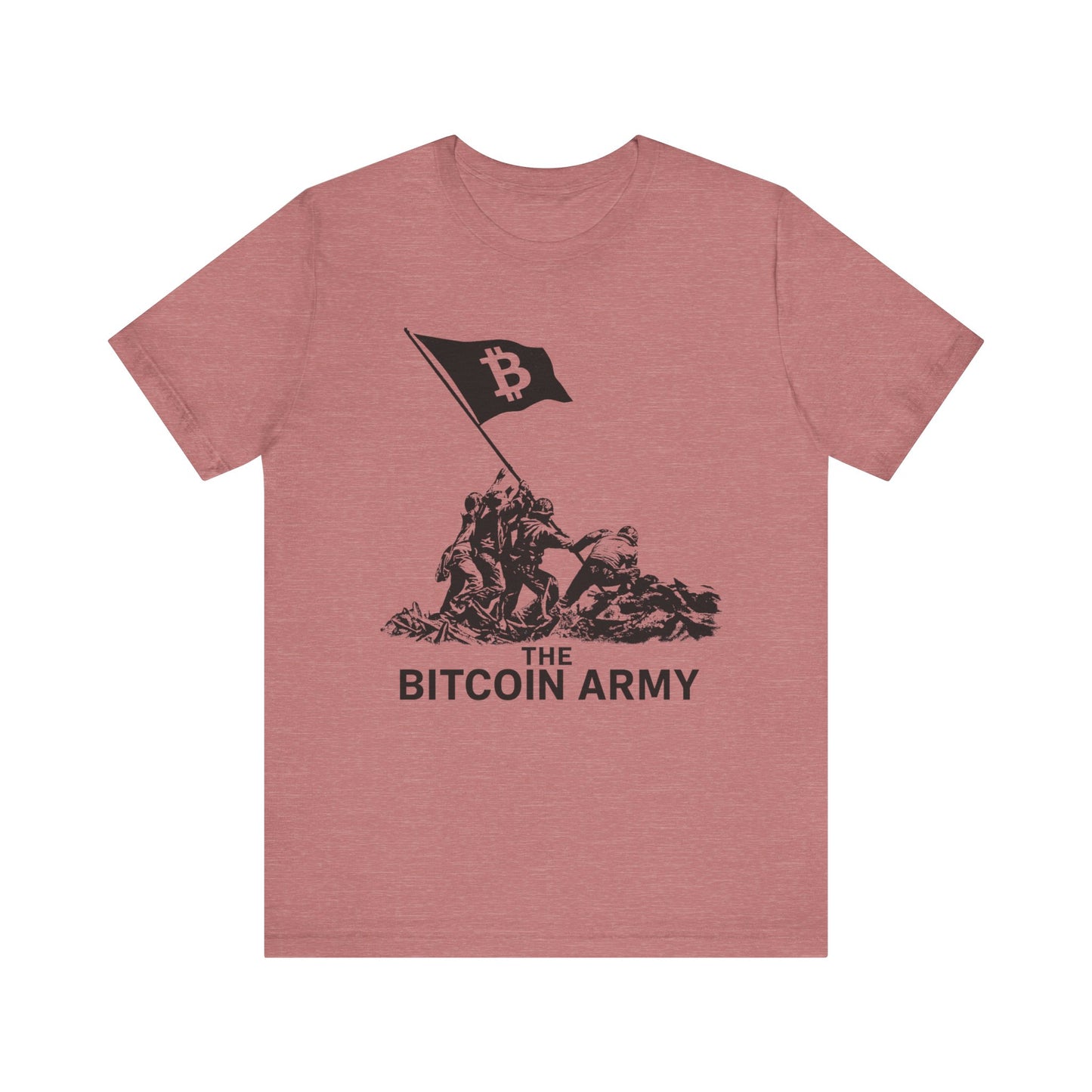 The Bitcoin Army Raising Flag Unisex T-Shirt