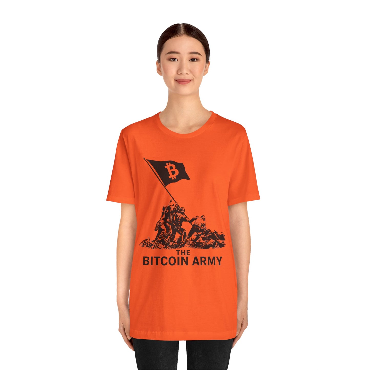 The Bitcoin Army Raising Flag Unisex T-Shirt