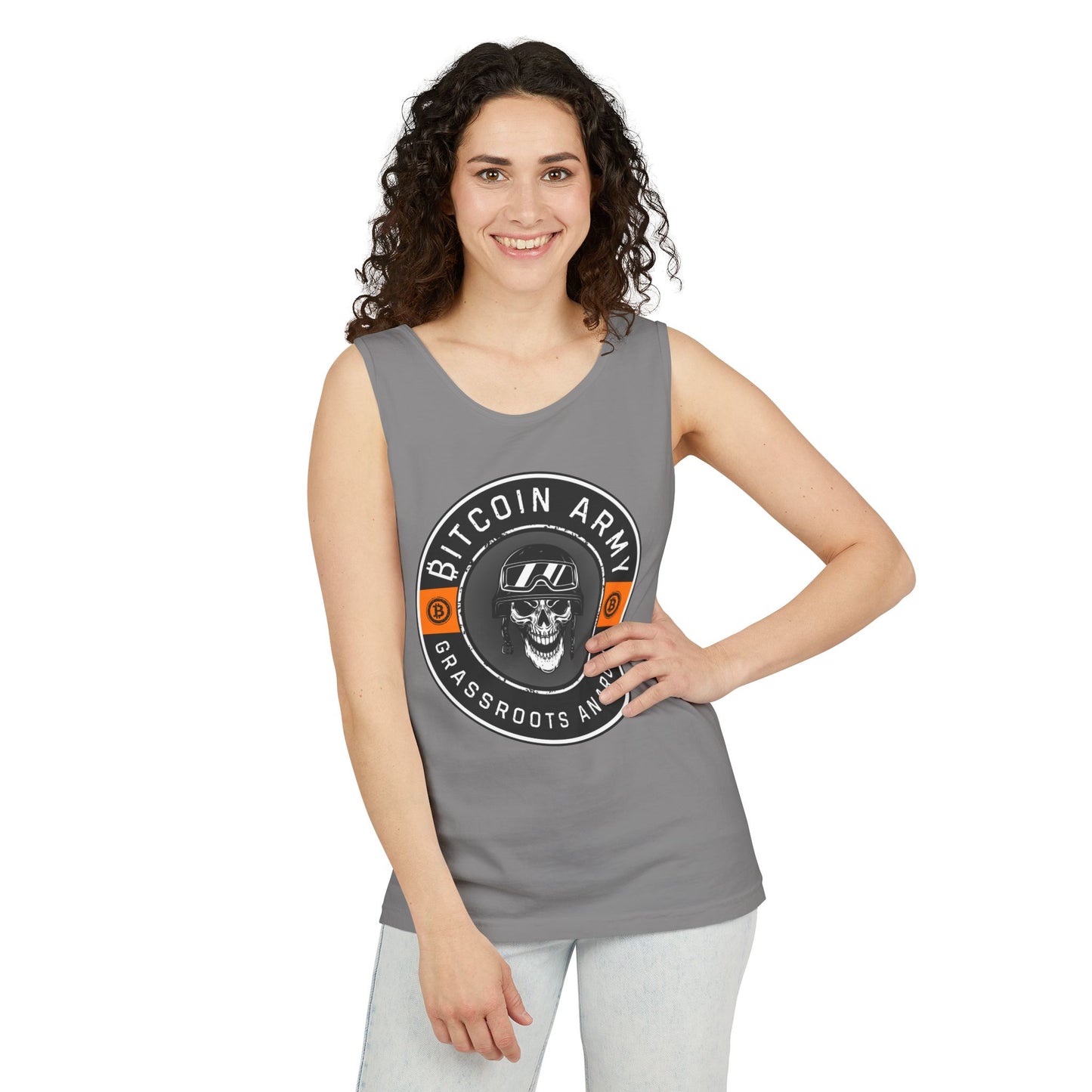 Bitcoin Army Grassroots Anarchy Tank Top