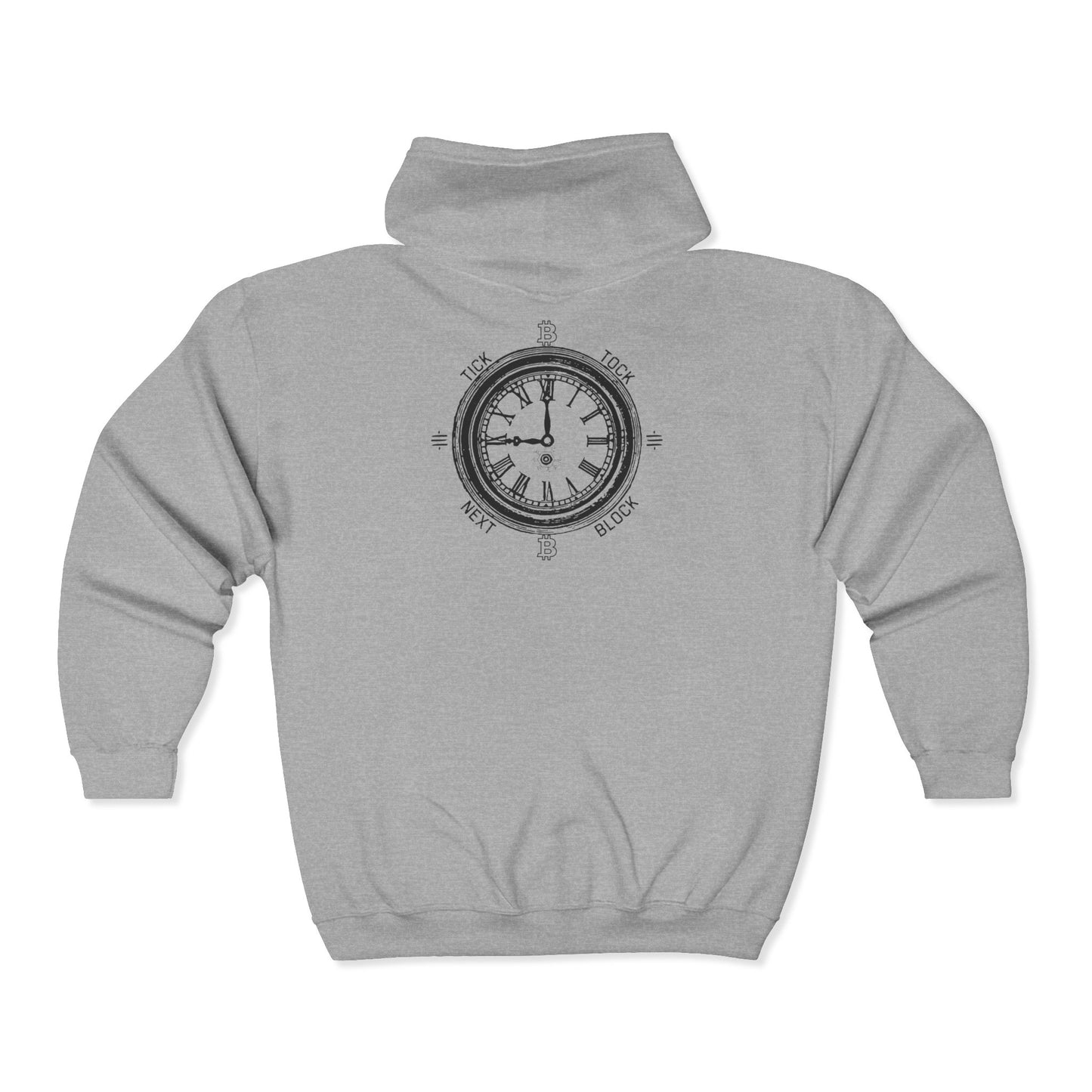 SATS Symbol Tick Tock Next Block Zip Up Hoodie