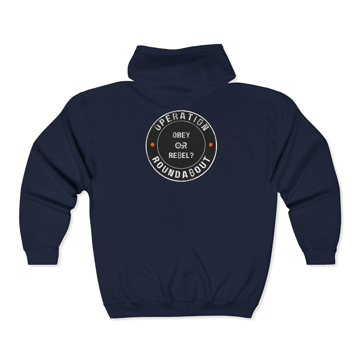 SATS Symbol Obey Or Rebel Operation Roundabout Zip Up Hoodie