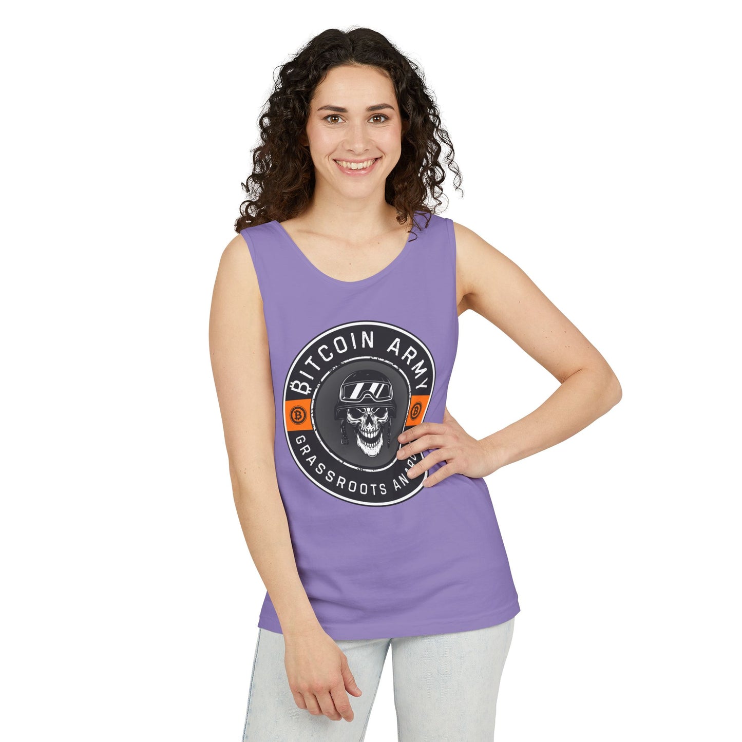Bitcoin Army Grassroots Anarchy Tank Top